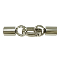 Stainless Steel Snap Clasp, with end cap, original color Approx 5mm 