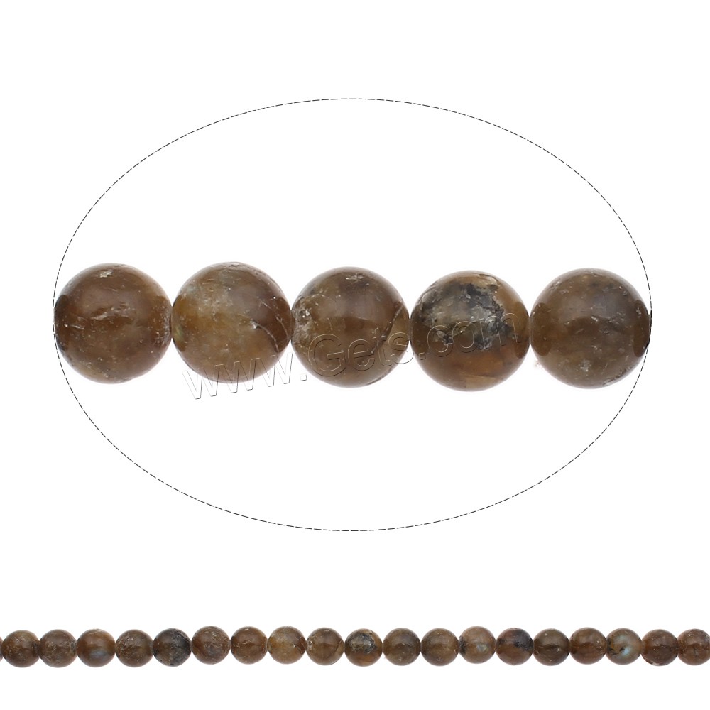 Labradorite Beads, Round, natural, different size for choice, Hole:Approx 1mm, Length:Approx 17 Inch, Sold By Strand