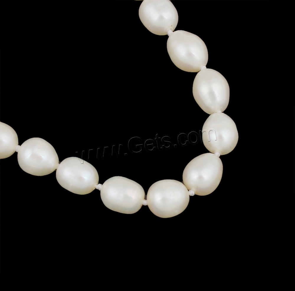 Natural Freshwater Pearl Necklace, brass clasp, Potato, different length for choice & different styles for choice, white, 6-7mm, Sold By Strand