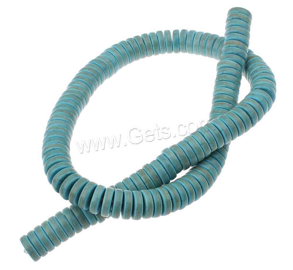 Perles en Turquoise synthétiques, sections, normes différentes pour le choix, bleu, Trou:Environ 1.5mm, Longueur:Environ 15 pouce, Vendu par brin