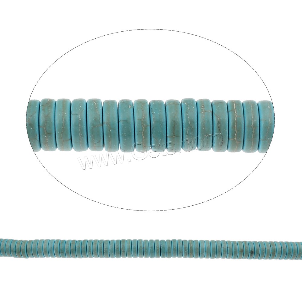 Perles en Turquoise synthétiques, sections, normes différentes pour le choix, bleu, Trou:Environ 1.5mm, Longueur:Environ 15 pouce, Vendu par brin