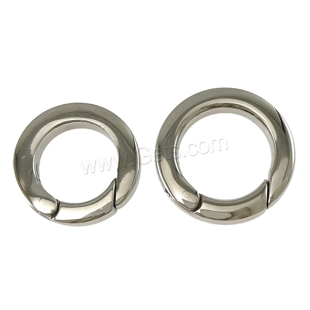 Stainless Steel Snap Clasp, Donut, plated, different size for choice, more colors for choice, Sold By PC