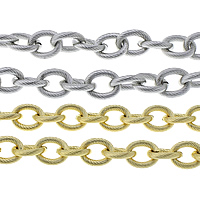 Stainless Steel Oval Chain, plated 