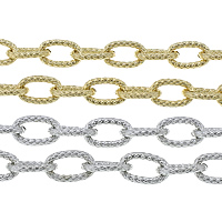 Stainless Steel Oval Chain, plated 