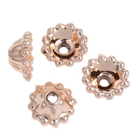 Zinc Alloy Bead Caps, Flower, real rose gold plated, nickel, lead & cadmium free Approx 1mm 