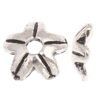 Zinc Alloy Bead Caps, Flower, antique silver color plated, lead & cadmium free Approx 1mm, Approx 