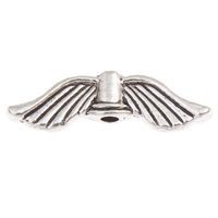 Zinc Alloy Angel Wing Beads, Wing Shape, antique silver color plated, lead & cadmium free Approx 1mm, Approx 