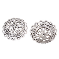 Zinc Alloy Bead Caps, Flower, antique silver color plated, lead & cadmium free Approx 1mm, Approx 