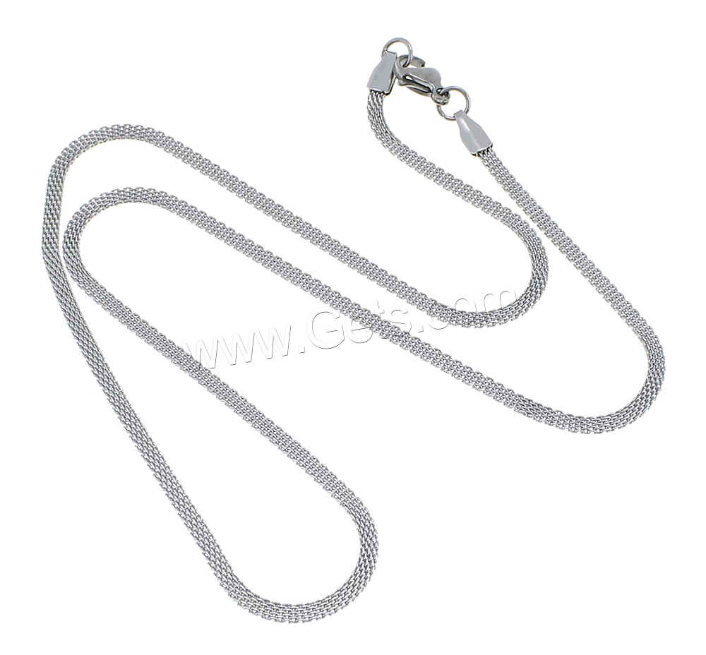 Cadena del collar de acero inoxidable, chapado, diverso tamaño para la opción, más colores para la opción, longitud:aproximado 17.5 Inch, Vendido por Sarta