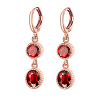 Boucle d'oreille Bijoux comeon®, laiton, Plaqué d'or rose, avec zircone cubique Vendu par paire