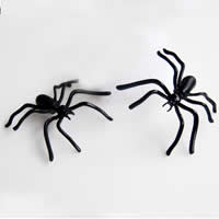 Zinc Alloy Split Earring, Spider, stoving varnish, black 