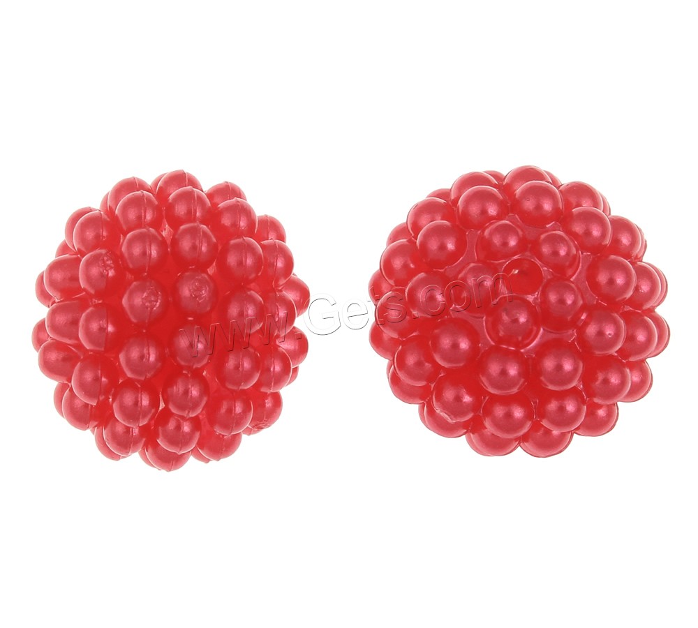 ABS Plastic Beads, Round, detachable & different size for choice, more colors for choice, Hole:Approx 2mm, Sold By Bag