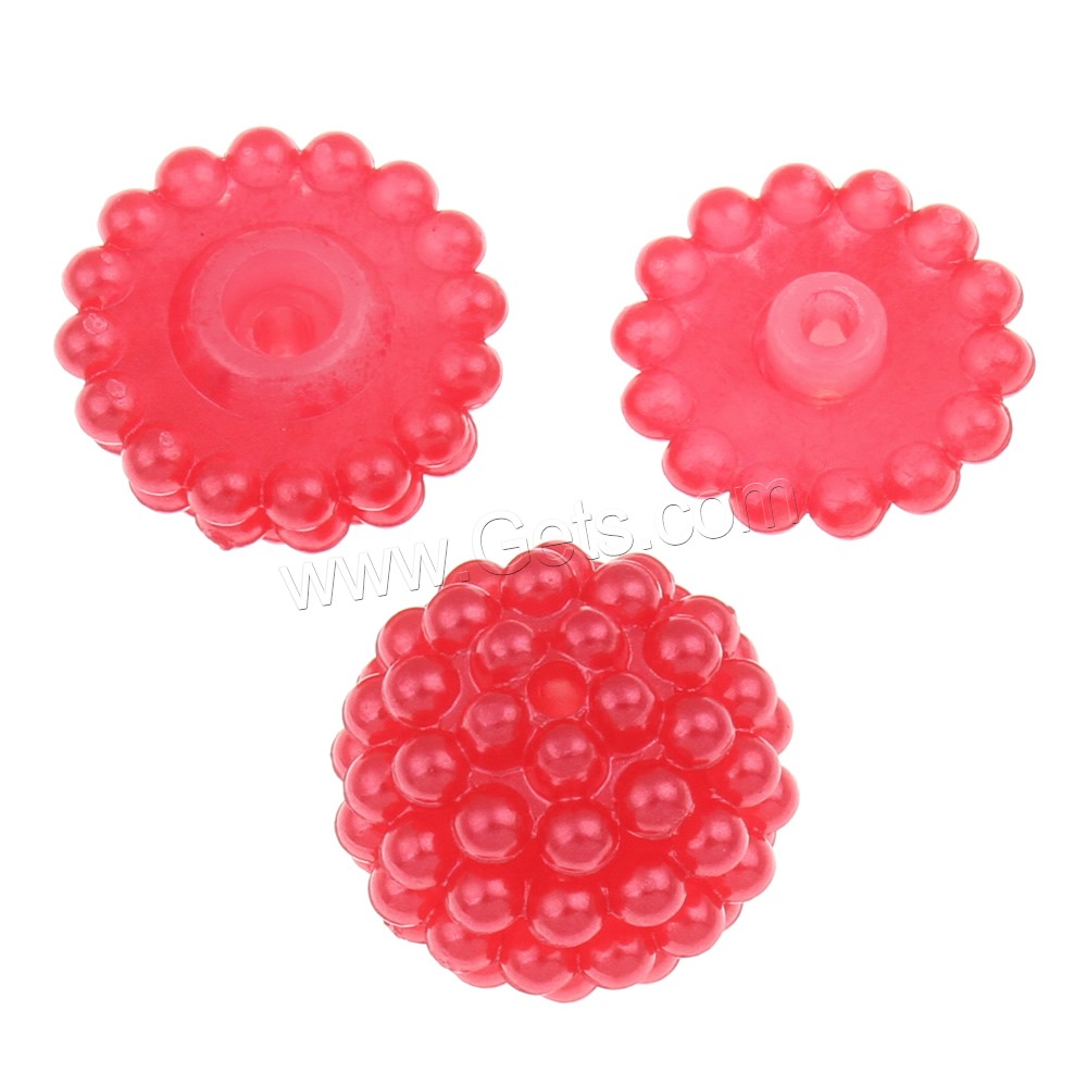 ABS Plastic Beads, Round, detachable & different size for choice, more colors for choice, Hole:Approx 2mm, Sold By Bag