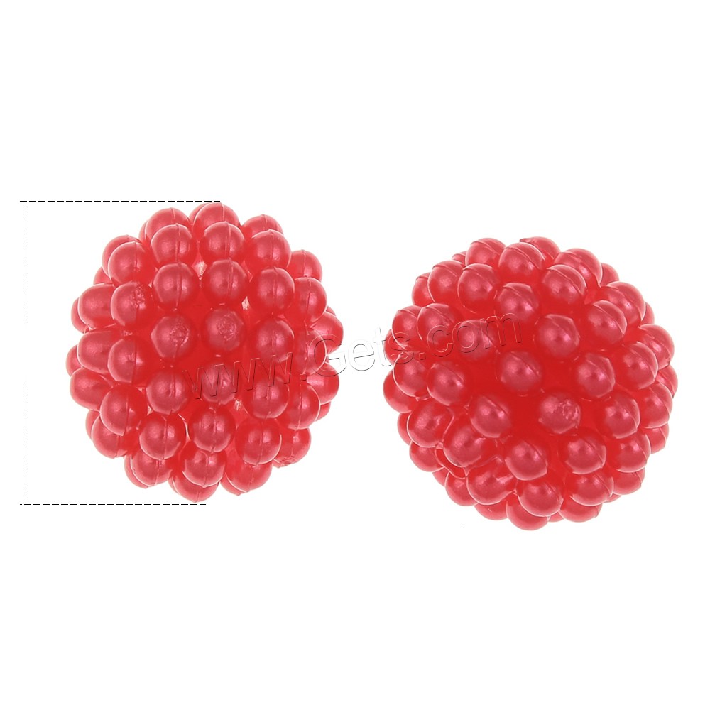 ABS Plastic Beads, Round, detachable & different size for choice, more colors for choice, Hole:Approx 2mm, Sold By Bag