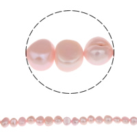 Baroque Cultured Freshwater Pearl Beads, pink, 8-9mm Approx 0.8mm Approx 15 Inch 