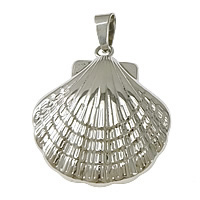 Pendentifs en acier inoxydable, coquille, couleur originale Environ .5, Vendu par PC