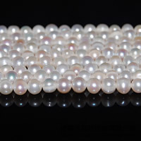 Potato Cultured Freshwater Pearl Beads, natural, white, 6-7mm Approx 0.8mm Approx 15 Inch 