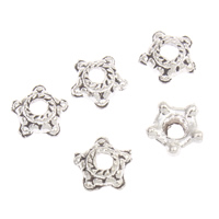 Zinc Alloy Bead Caps, Flower, antique silver color plated, lead & cadmium free Approx 1mm, Approx 