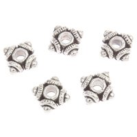 Zinklegierung Schmuckperlen, Quadrat, antik silberfarben plattiert, frei von Blei & Kadmium, 7x3mm, Bohrung:ca. 2mm, ca. 165PCs/Tasche, verkauft von Tasche