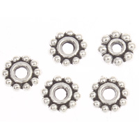 Zinc Alloy Spacer Beads, Flower, antique silver color plated, lead & cadmium free Approx 1mm, Approx 