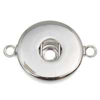 Bouton de Chunk Cadre de connecteur, alliage de zinc, Plat rond, Placage, boucle de 1/1, plus de couleurs à choisir, sans plomb et cadmium Environ 2mm, Diamètre inté Environ 6mm, Vendu par PC