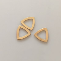 Edelstahl Manschettenknopf, gold-gefüllt, Dreieck, 14K gefüllt, 11.3x11.1mm, verkauft von PC