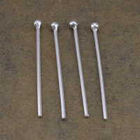 Sterling Silber Headpins, 925 Sterling Silber, plattiert, keine, 2x25.5mm,0.9mm, Länge:1 ZollInch, verkauft von Paar