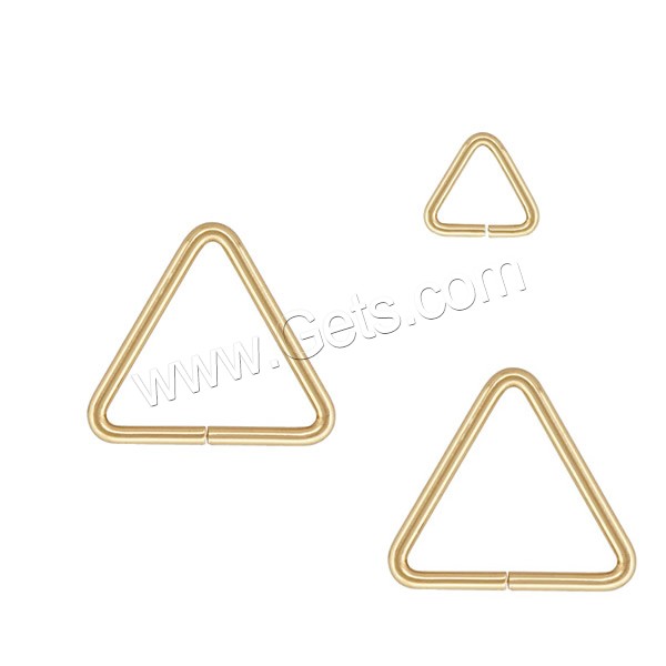 Gold Filled Open Jump Ring, Triangle, 14K gold-filled & different size for choice, Sold By PC