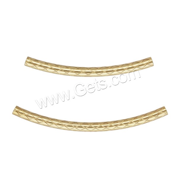 Granos de tubo chapado oro, Oro-llenado, Tubo curvado, 14K gold-filled & diverso tamaño para la opción, agujero:aproximado 1.2mm, Vendido por UD