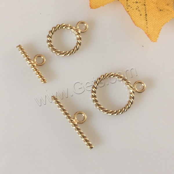 Gold Filled Toggle Clasp, 14K gold-filled & different size for choice, Hole:Approx 2mm, Sold By Set