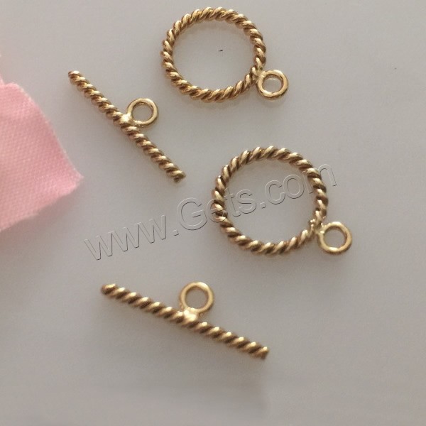 Gold Filled Toggle Clasp, 14K gold-filled & different size for choice, Hole:Approx 2mm, Sold By Set