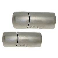 Round Stainless Steel Magnetic Clasp, Column, plated 