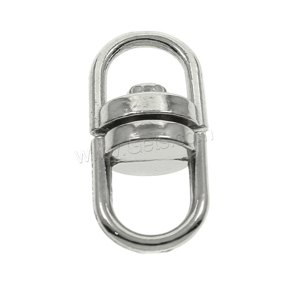 Eisen Double Eye Swivel Ring, Platinfarbe platiniert, verschiedene Größen vorhanden, verkauft von PC