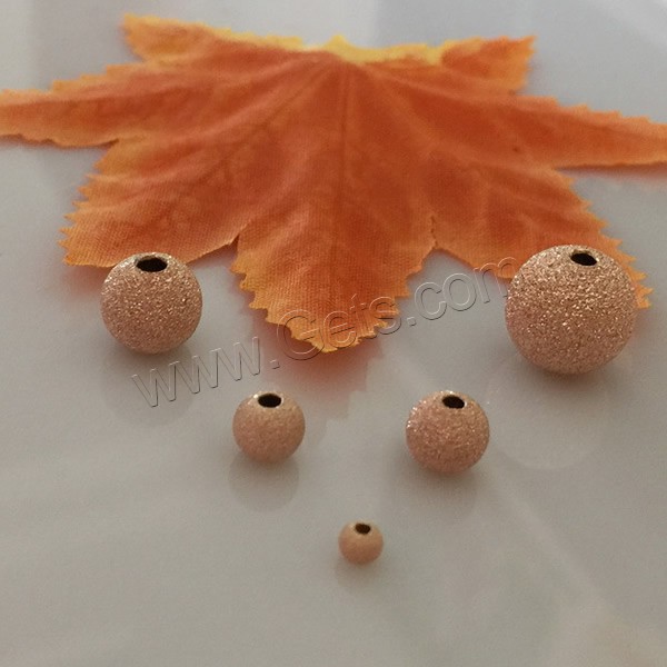 Gold Filled Stardust Beads, Round, 14K rose gold-filled & different size for choice, Sold By PC