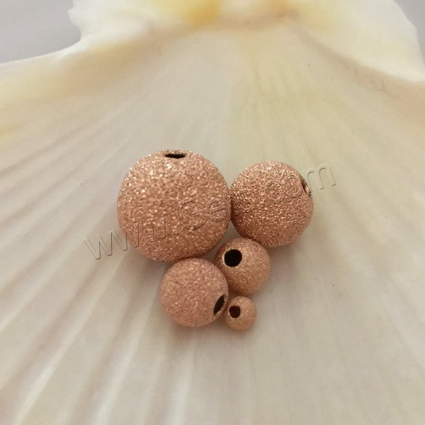 Gold Filled Stardust Beads, Round, 14K rose gold-filled & different size for choice, Sold By PC