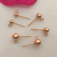 Componente de arete con oro llenado, Oro-llenado, Rosa de 14K Gold-filled & diverso tamaño para la opción, Vendido por Par