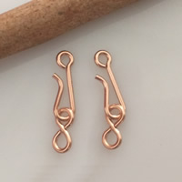 gold-gefüllt Hakenverschluss, 14K Rose gold-filled, 14.25mm, 4.25x9mm, 0.1mm, Bohrung:ca. 0.55mm, verkauft von PC