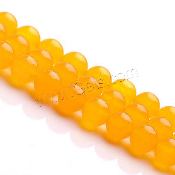 Yellow Calcedony Beads, Round, natural, different size for choice, Grade AAAAA, Hole:Approx 1mm, Length:Approx 15.5 Inch, Sold By Strand