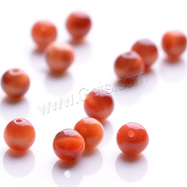 Tigerauge, rund, natürlich, verschiedene Größen vorhanden, rote Orange, Grade AAAAAA, Bohrung:ca. 1mm, Länge:ca. 15.5 ZollInch, verkauft von Strang