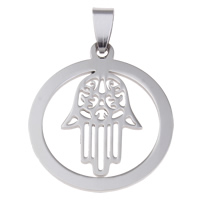 Stainless Steel Pendants, Hamsa, Islamic jewelry, original color Approx 