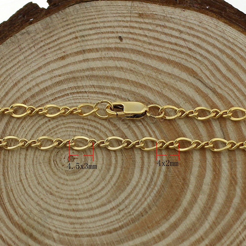 Gold Filled Necklace Chain, 14K gold-filled & different length for choice, 4.5x3mm, 4x2mm, Sold By Strand