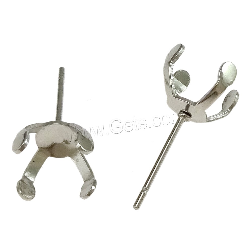 Stainless Steel Earring Stud Component, different size for choice, original color, Sold By PC