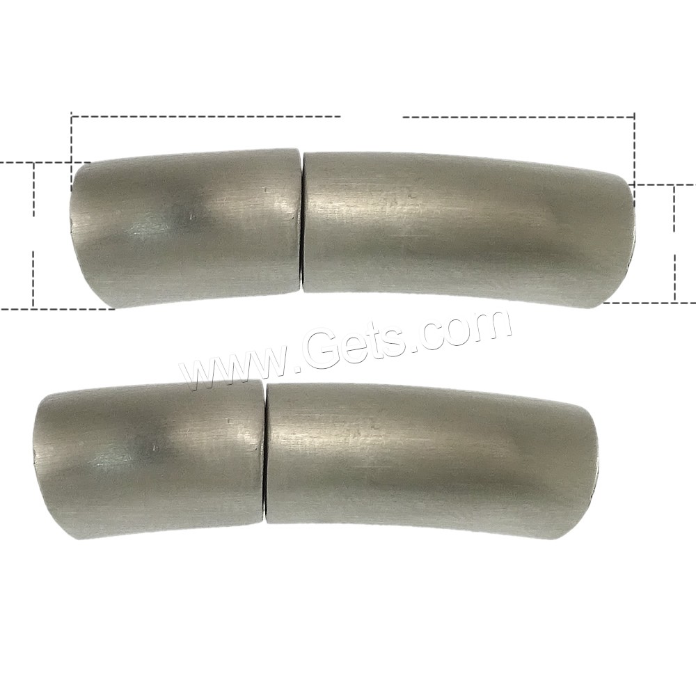 Round Stainless Steel Magnetic Clasp, Column, different size for choice, original color, Sold By PC