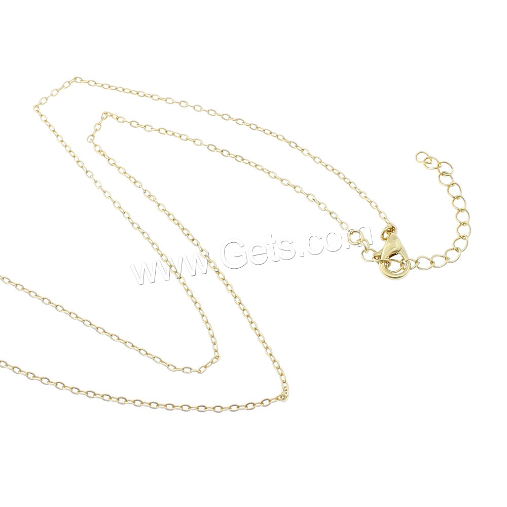 Brass Cable Link Necklace Chain, plated, different size for choice & oval chain, more colors for choice, Sold By Strand