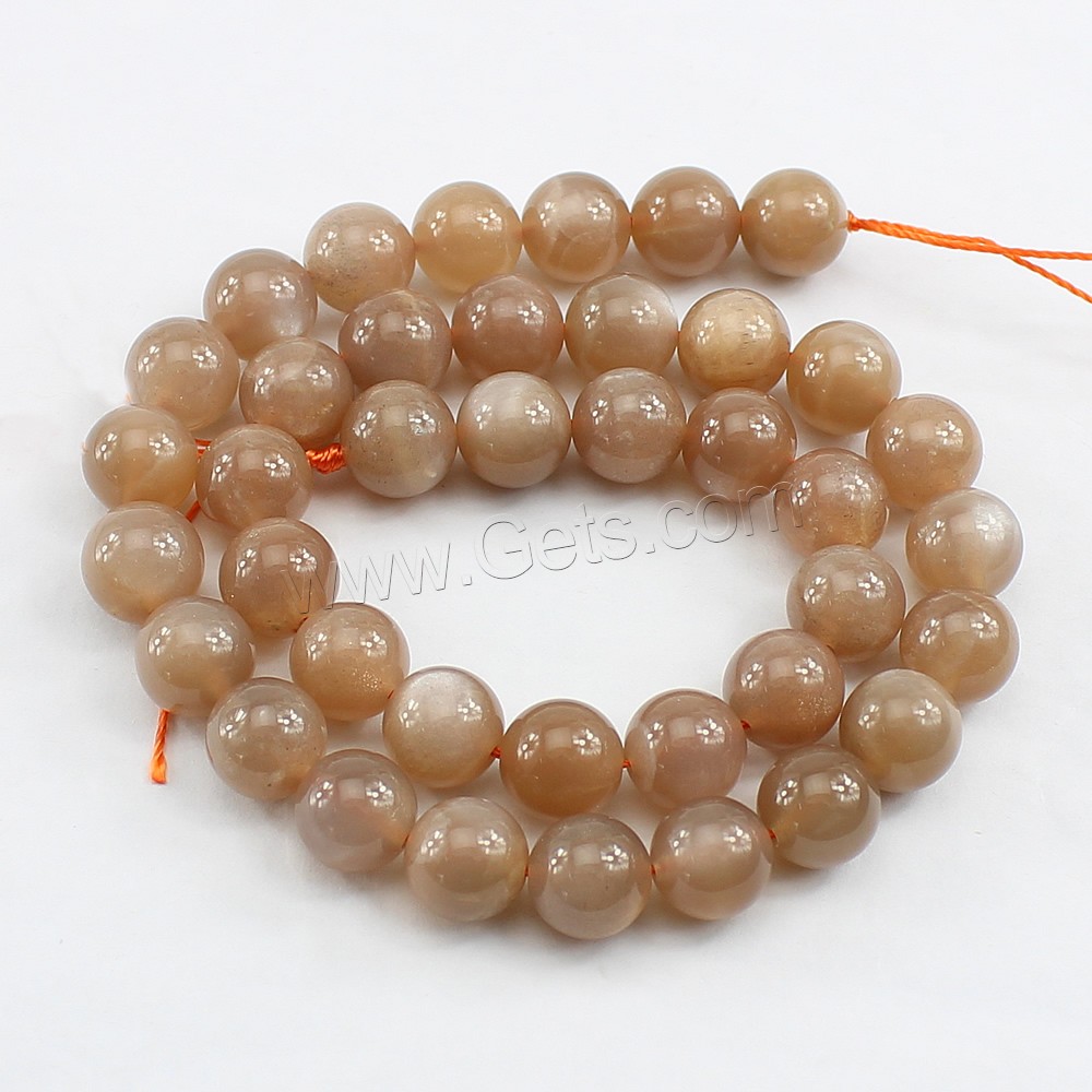 Natural Moonstone Beads, Round, different size for choice, Hole:Approx 1mm, Length:Approx 15 Inch, Sold By Strand