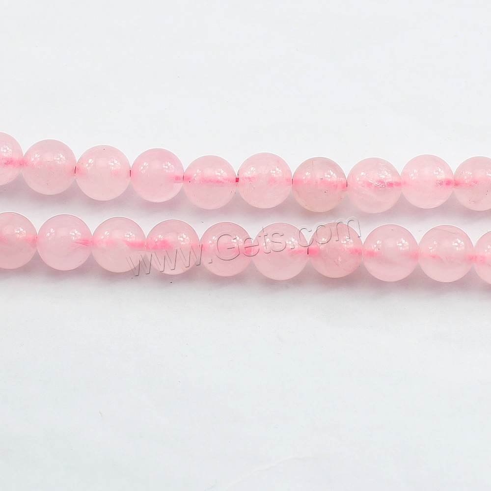 Natural Rose Quartz Beads, Round, different size for choice, Hole:Approx 1mm, Length:Approx 15.5 Inch, Sold By Strand