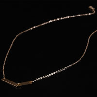 Collier de chaîne fer En alliage de zinc, avec chaîne de fer, rectangle, Plaqué d'or 18K, chaîne ovale, sans plomb et cadmium, 50cm Environ 19.5 pouce, Vendu par brin