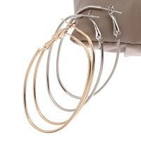 Brass Hoop Earring, plated nickel, lead & cadmium free 