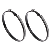 Brass Hoop Earring, painted, stardust, black, nickel, lead & cadmium free 