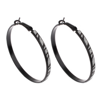 Brass Hoop Earring, painted, stardust, black, nickel, lead & cadmium free 